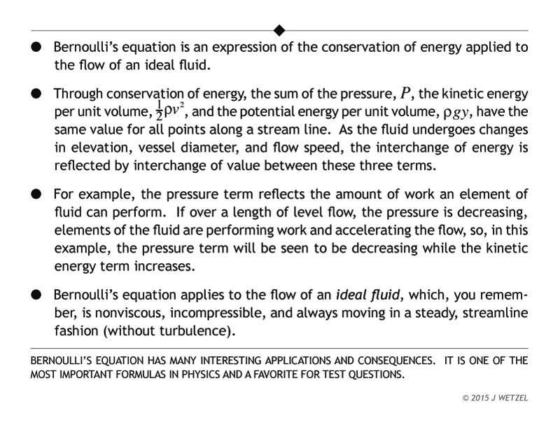 Bernoullis equation main points