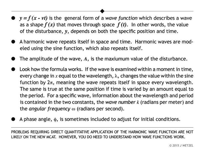 Harmonic wave equation main points