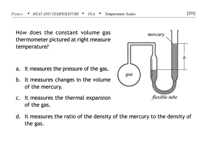 Constant gas thermometer problem