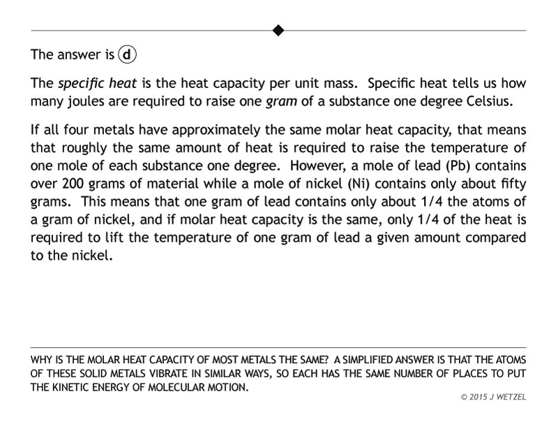 Dulong and Petit problem explanation