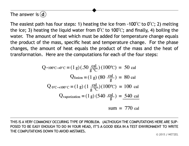 Phase change problem explanation