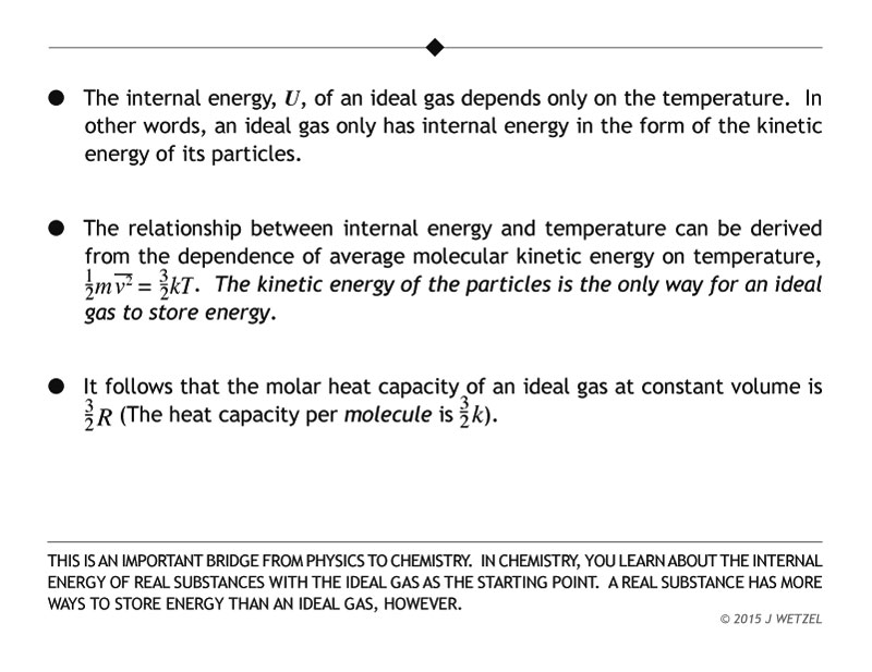 Kinetic theory learning points