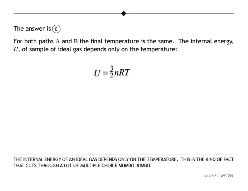 Thermodynamic transformation problem explanation