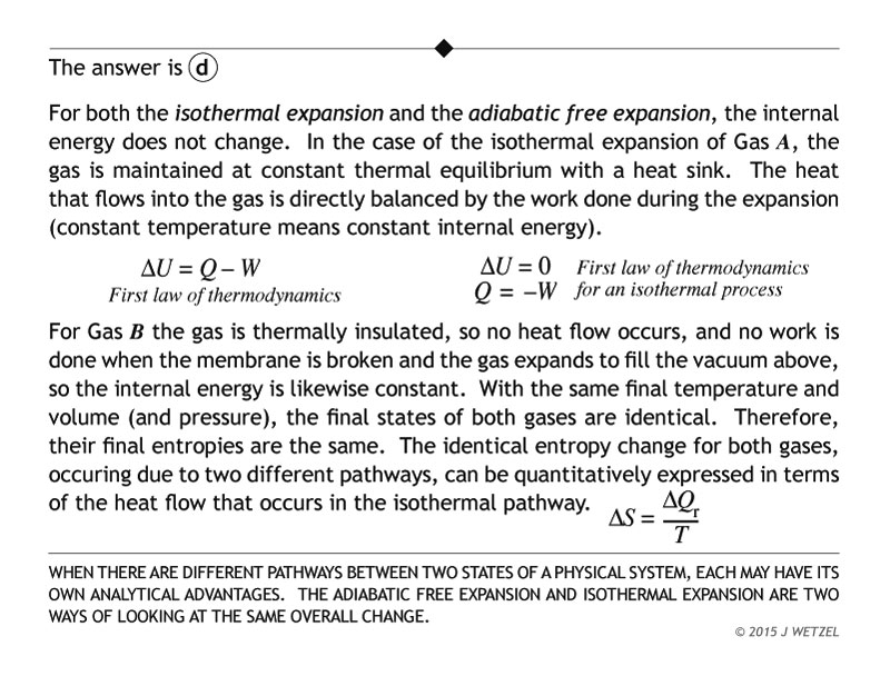 Entropy multiple choice question explanation