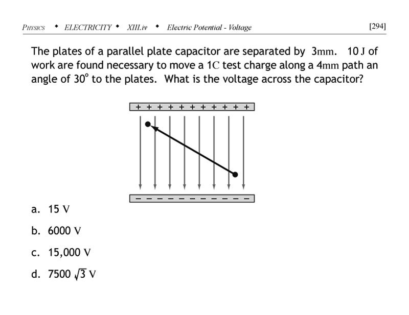 Voltage across a capacitor