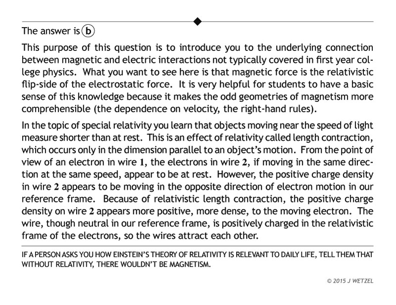 Answer to magnetism problem