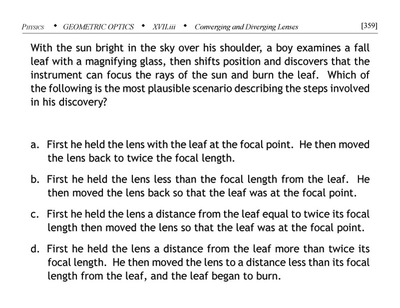 Magnifying glass geometric optics problem