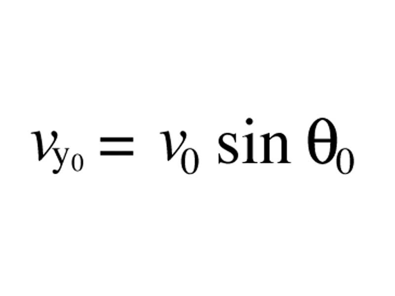 Vertical component of velocity in projectile motion