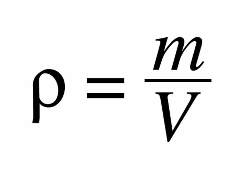 Formula for density