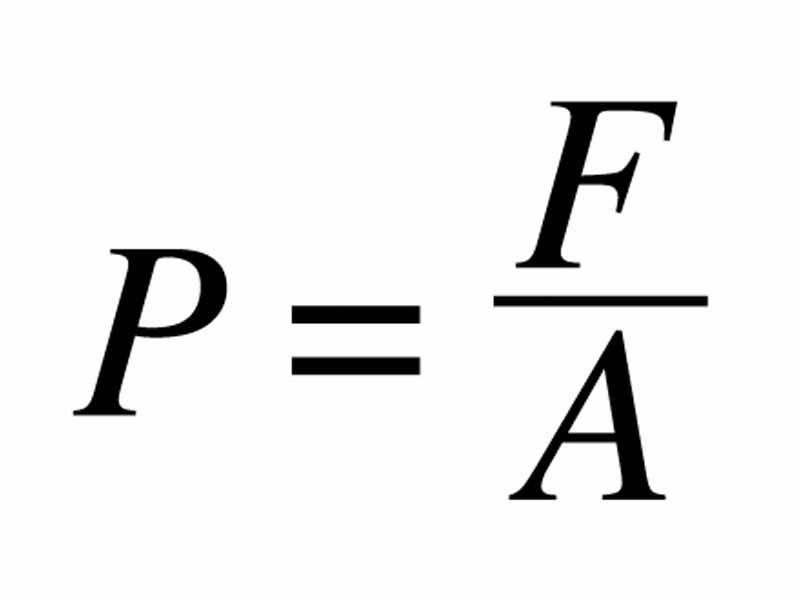 Formula for pressure