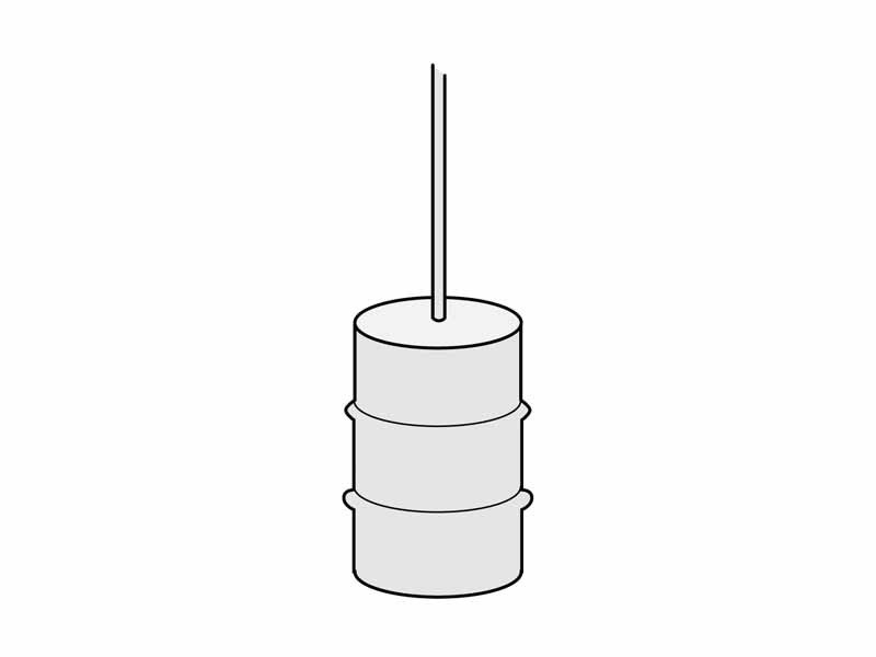 Barrel with an in-flow tube