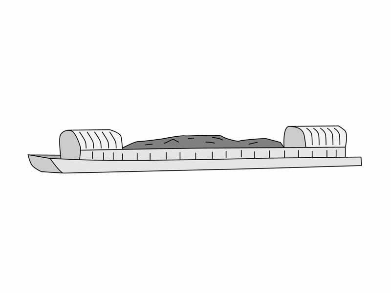 Coal barge for Archimedes principle problem