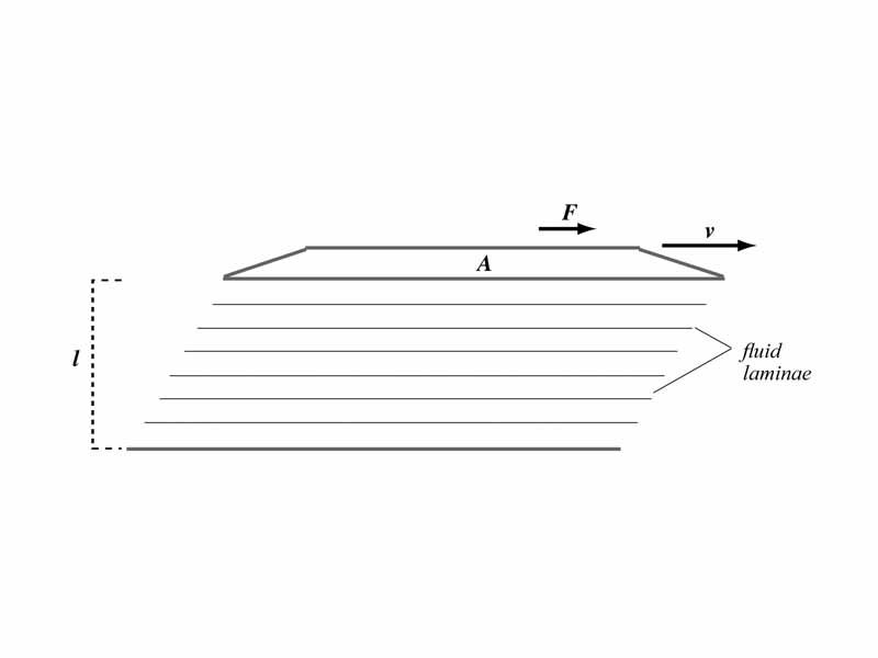 Illustration of the meaning of viscosity