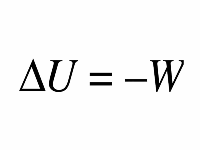 Internal energy change and work in an adiabatic process