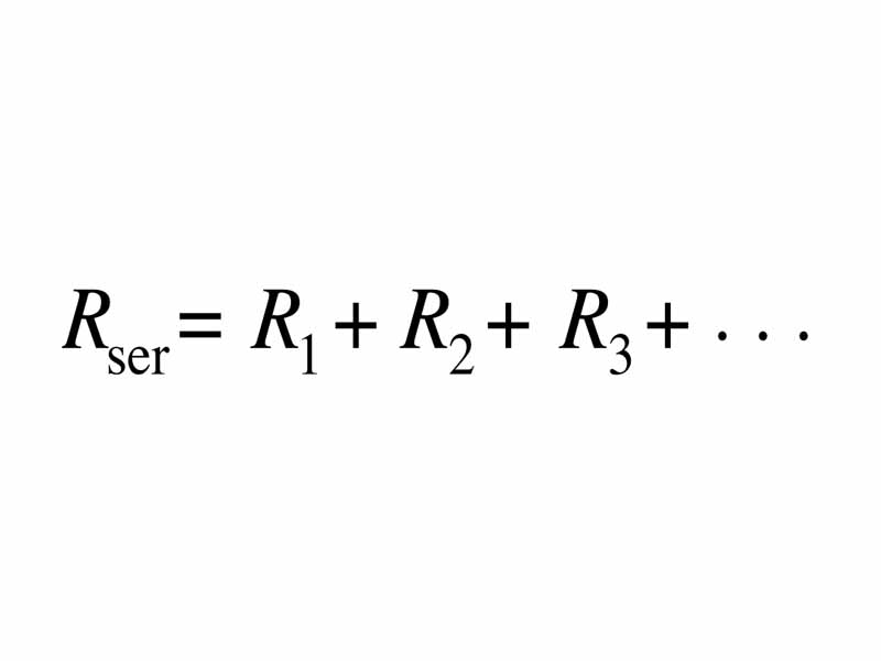 Resistance of resistors in series