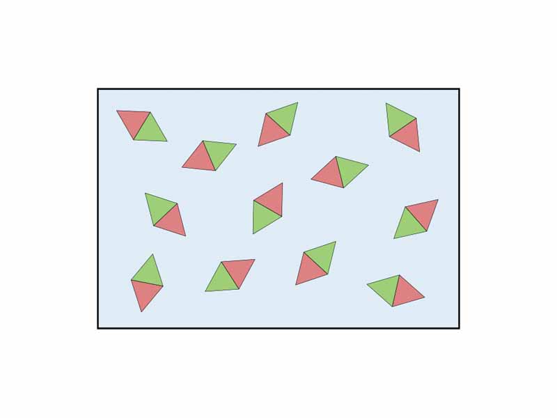 Simple Illustration of a paramagnetic probe made up from miniature magnets.