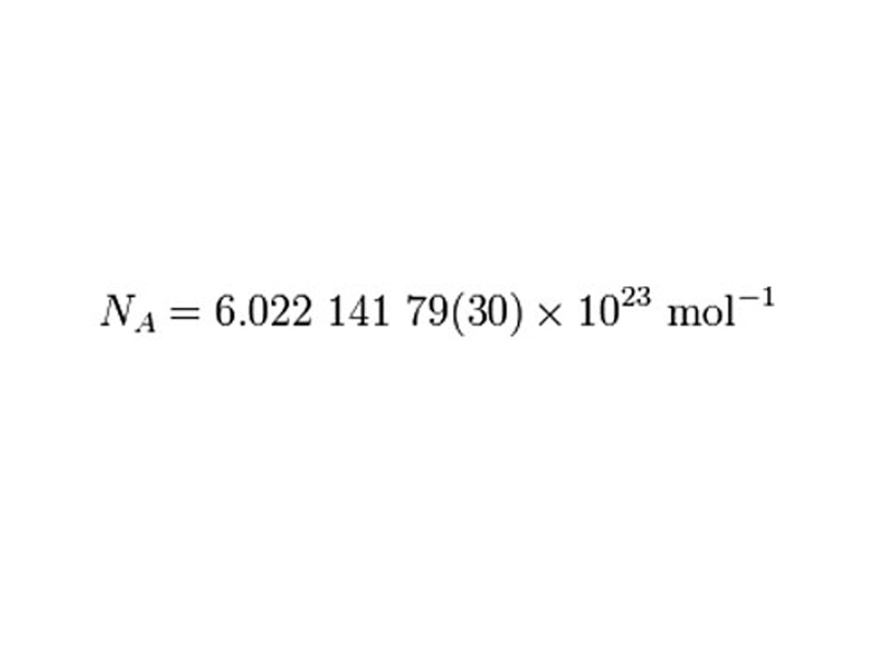 Avogadro's number.