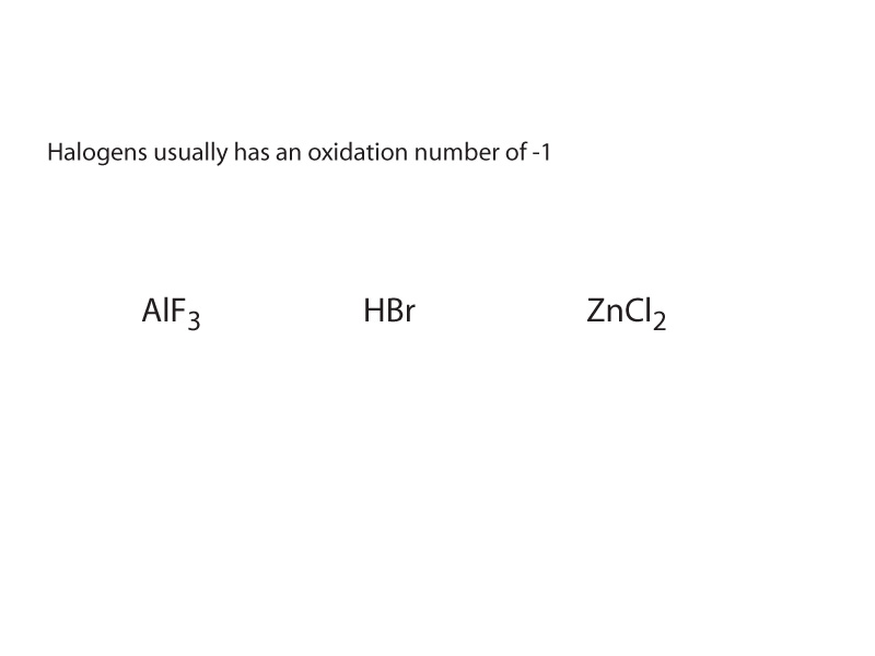 Rule for assigning oxidation numbers.