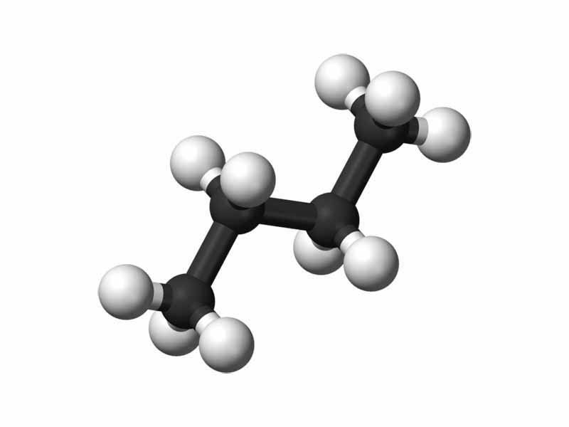 Butane anti conformation ball and stick