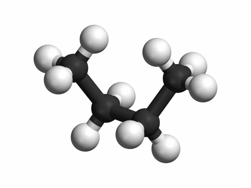 Butane gauche conformation ball and stick