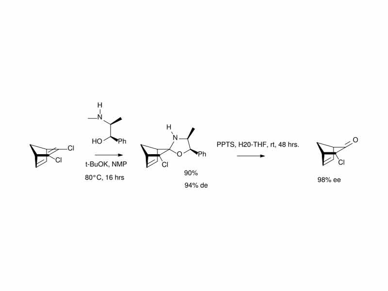 Ephedrine as chiral auxiliary