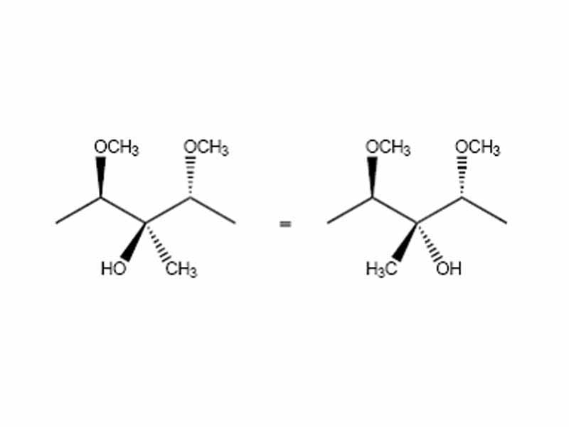 Meso compound example with no internal plane of symmetry