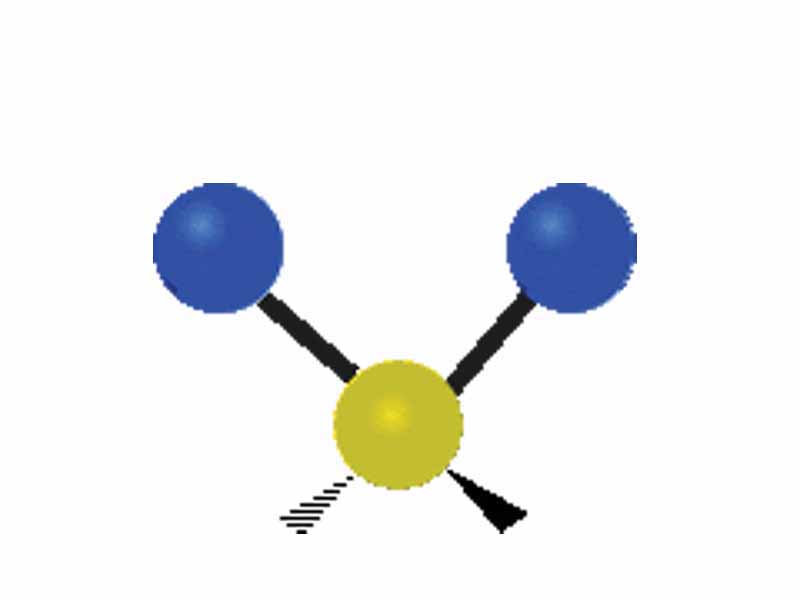 Animated - Vibrational mode scissoring of a molecule