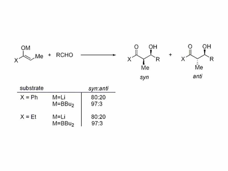 Enolate metal ion may play a large role in the stereoselectivity of the aldol reaction