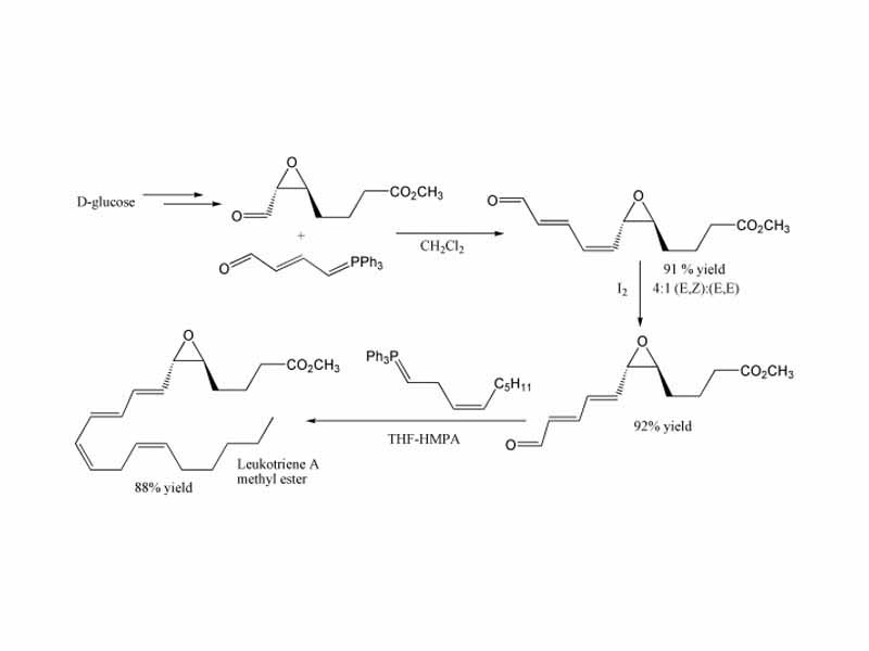 A leukotriene A synthesis, showing the value of the Wittig reaction.