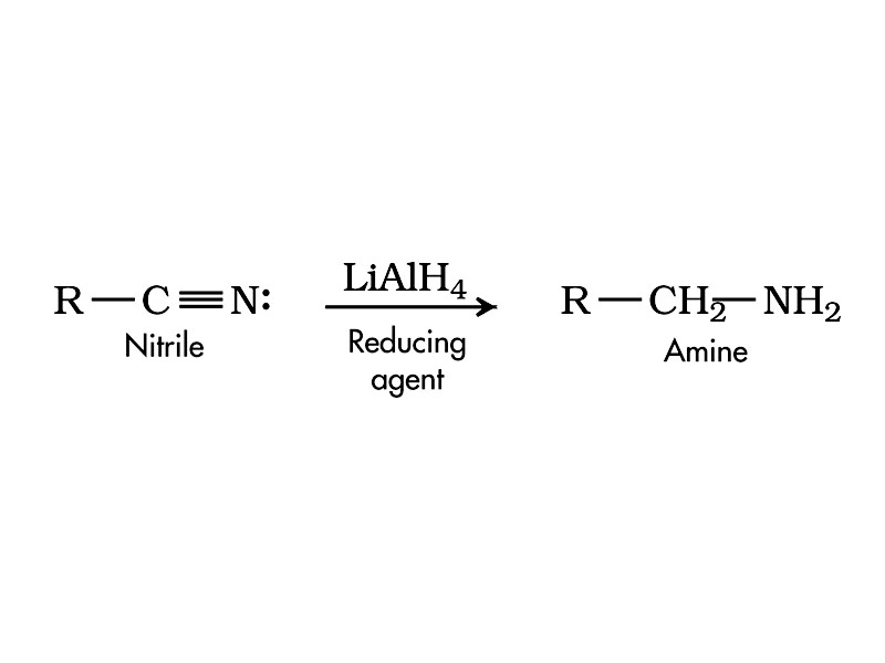 Nitrile reduction.