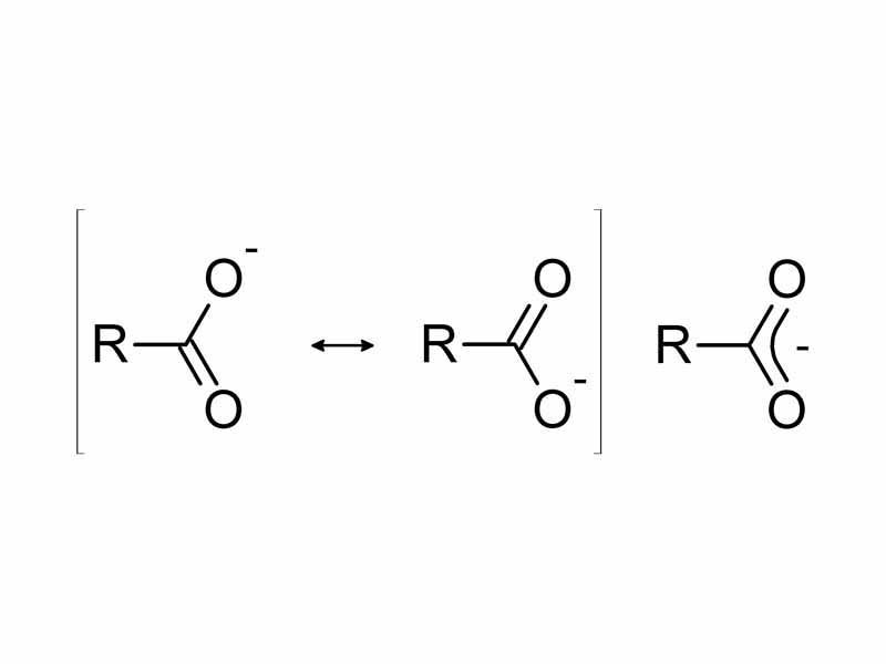 Resonance stabilization of carboxylic acids