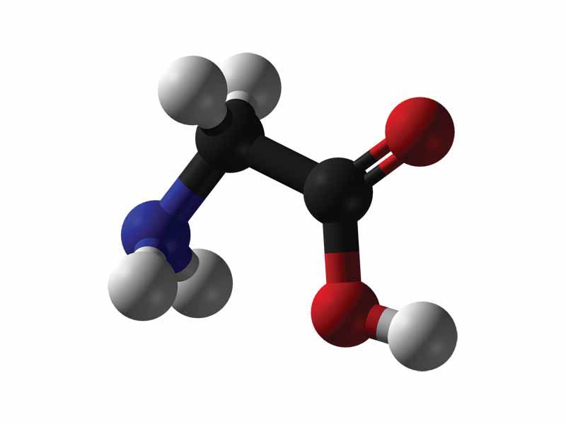 Glycine - ball and stick model