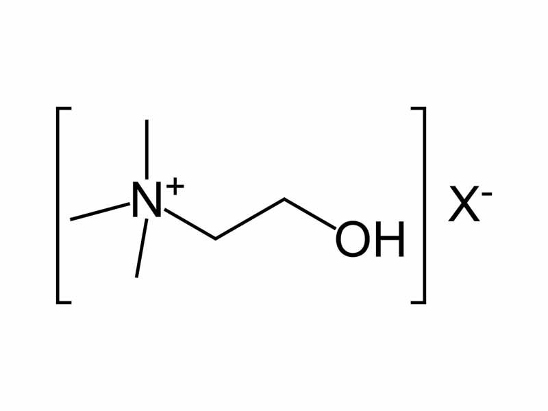 Choline skeletal formula