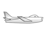 Fifties jet for kinematics illustrations