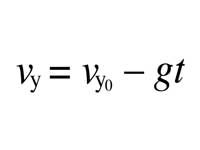 Formula - The vertical velocity is af...