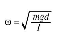 Formula for frequency of oscillation ...