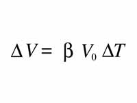 Volume thermal expansion formula