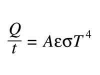 Thermal radiation formula