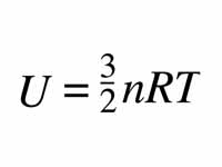 Internal energy of a monatomic gas