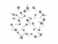 Illustration of distribution of molec...