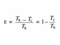 Thermodynamic efficiency expressed in...