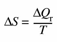 Entropy change due to heat flow