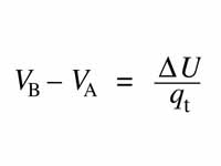 Voltage between two positions