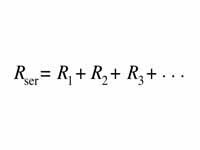 Resistance of resistors in series