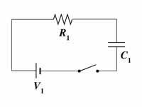 RC circuit with switch