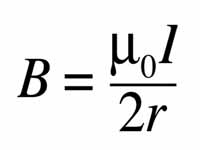 Magnetic field strength at the center...