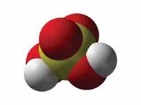 Sulfuric acid space filling