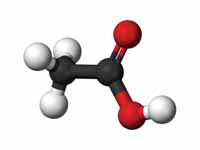 Acetic acid ball and stick