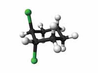 Ball-and-stick model of trans-1,2-dic...