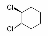 Skeletal formula of trans-1,2-dichlor...